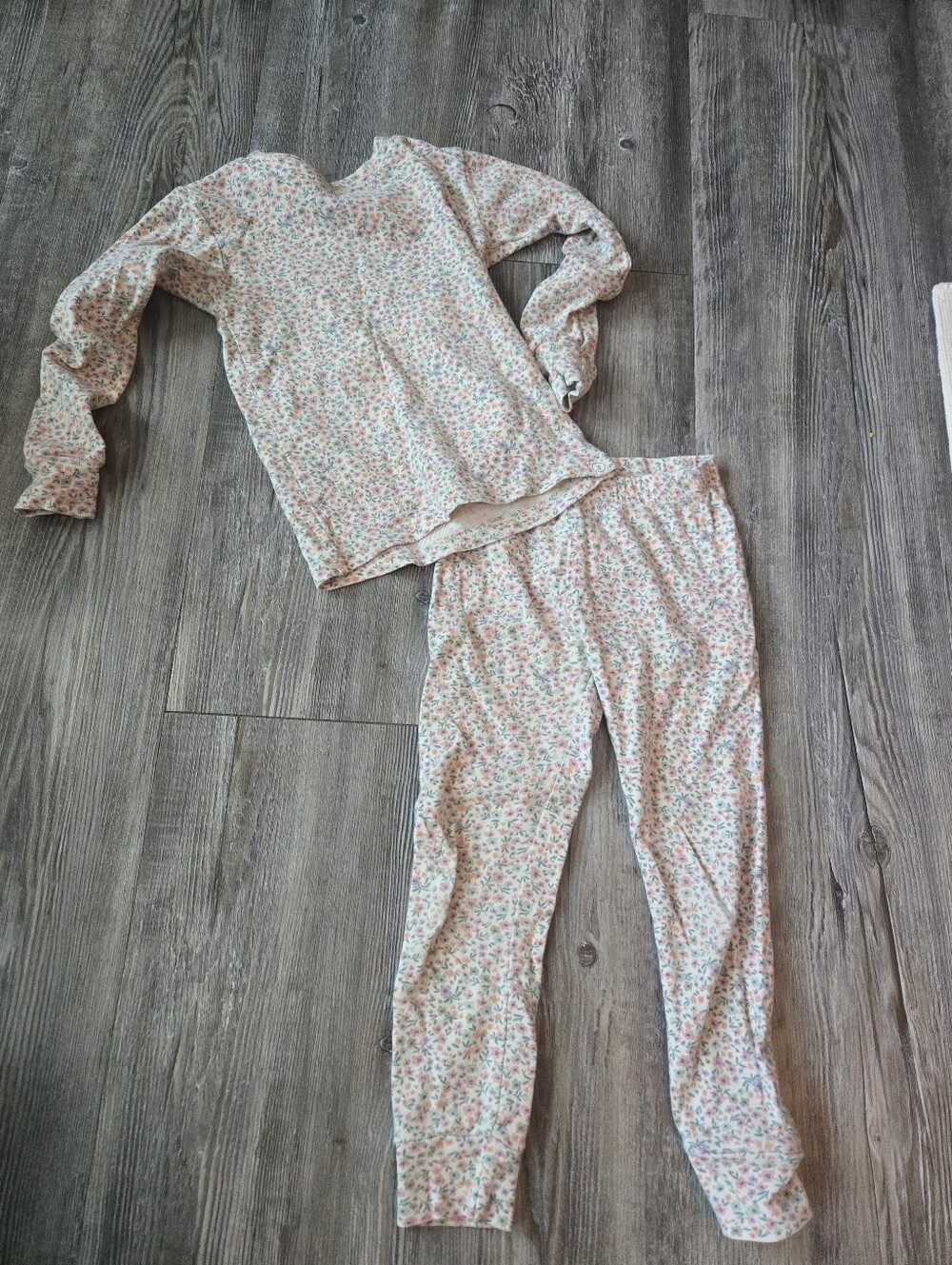 3T Girls Little Planet Organic Floral Print Long-Sleeve Pajama Set